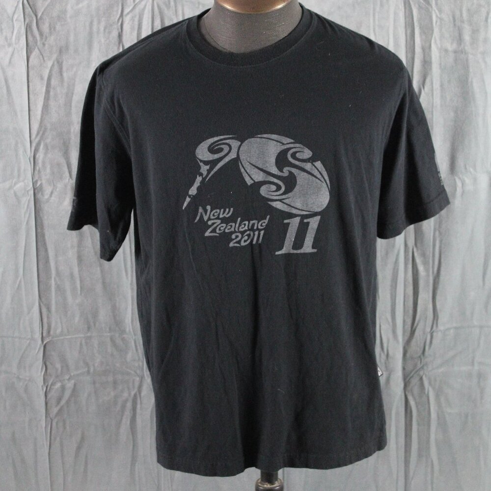 Rugby Shirt (Retro) - 2011 World Cup Maori Kiwi Graphic - Men's Large